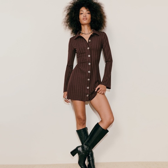 Reformation Dresses & Skirts - Reformation Benton Knit Dress in Cafe